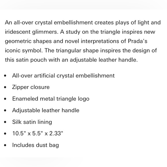 PRADA***Gold Crystal Pineapple Yellow Satin Triangle Bag***$2600 NWB - Picture 13 of 13